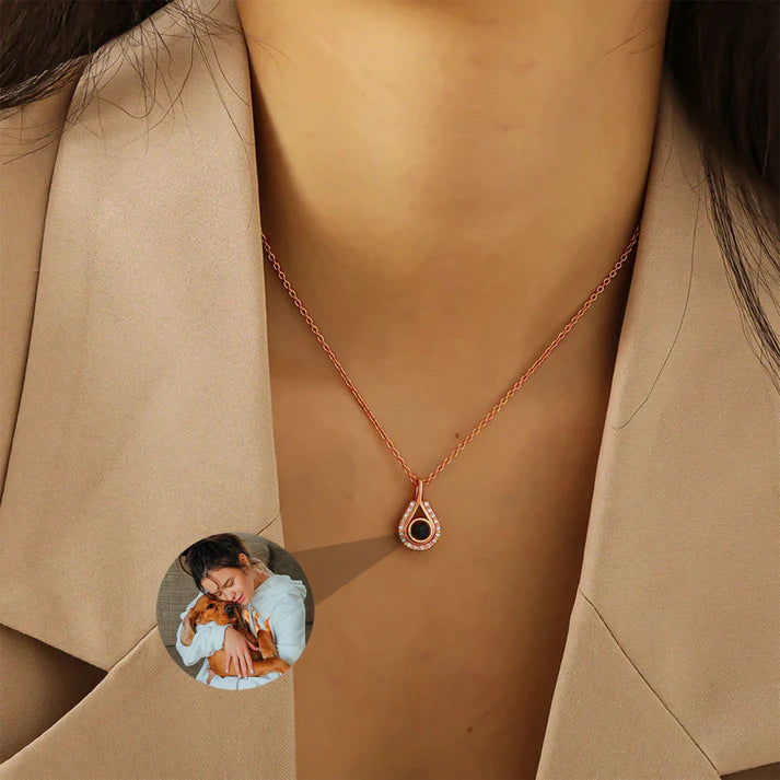 Collar Lágrima del Tiempo con Foto Personalizada