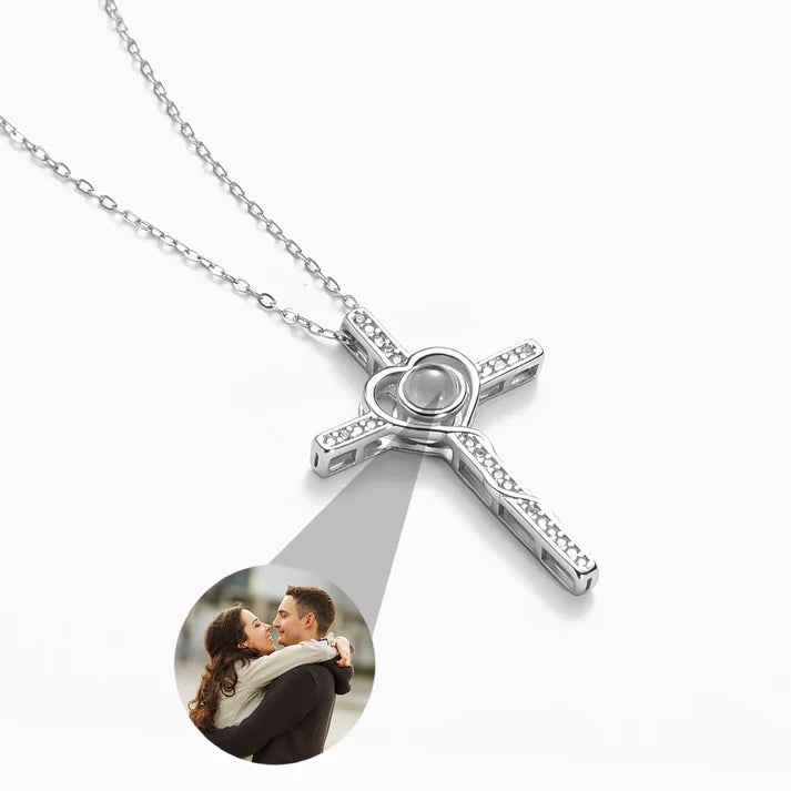 Collar Cruz de Jesús con Foto Personalizada